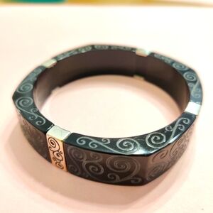 Brighton Black Scroll Pattern Bangle